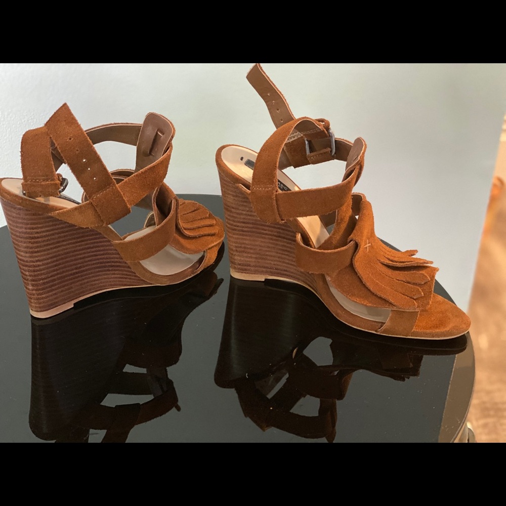 Zara Suede Wedge Sandal